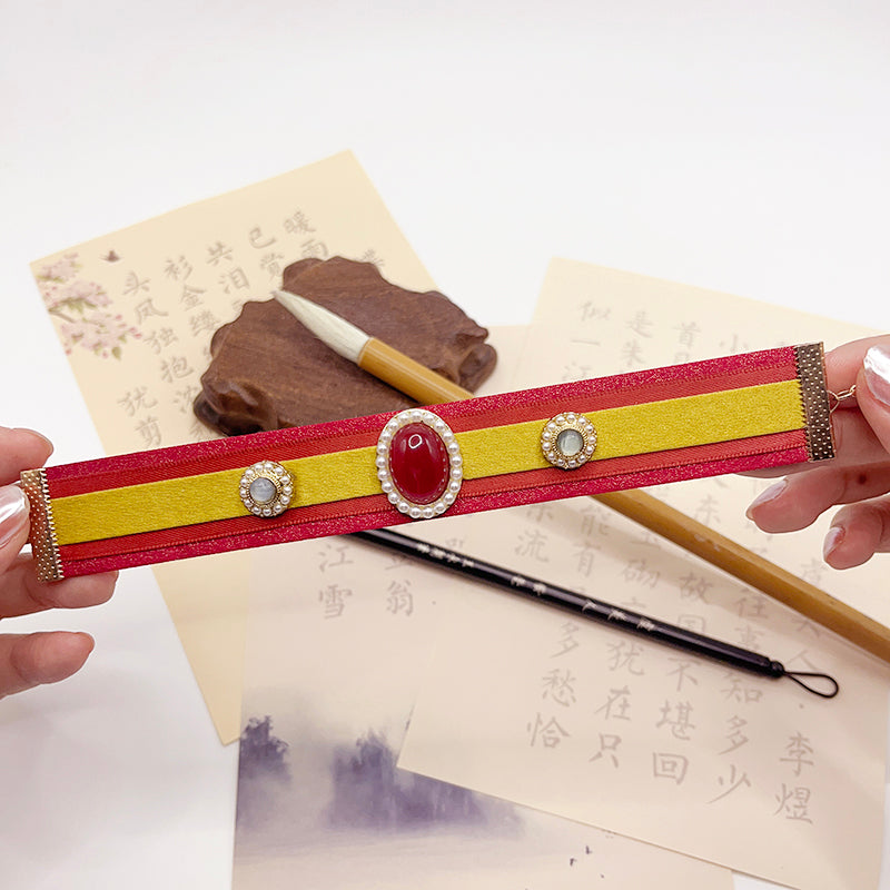 Pet Decorative Collar- Chinese Red