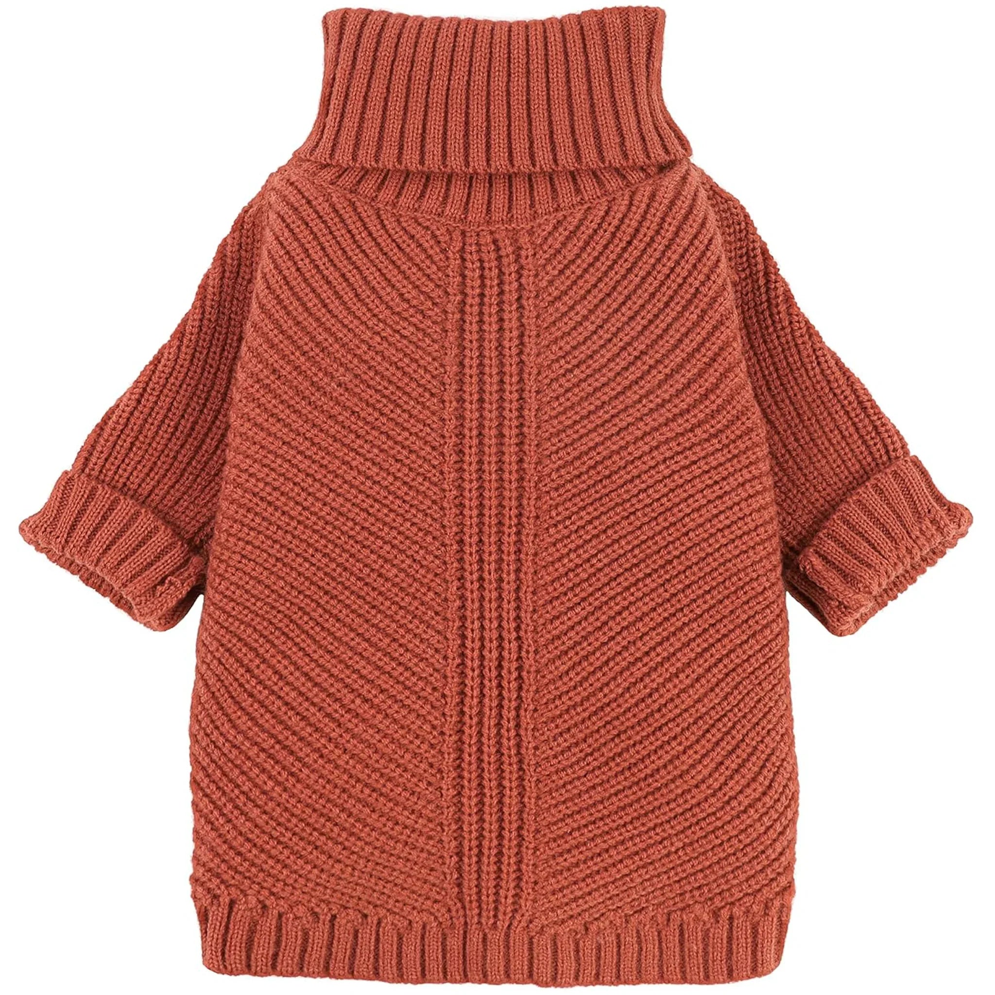 Thermal Knitted Dog Sweater - Turtleneck Winter Coat-Medium Size - Pawlor