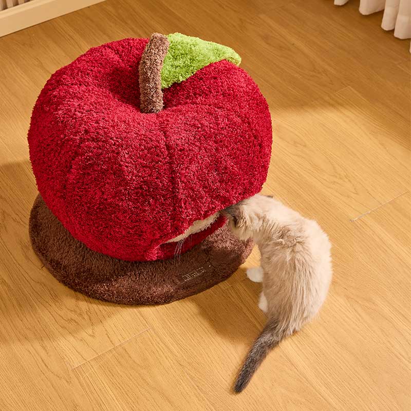 Cat Bed - Merry Christmas Apple Cat Bed - Pawlor
