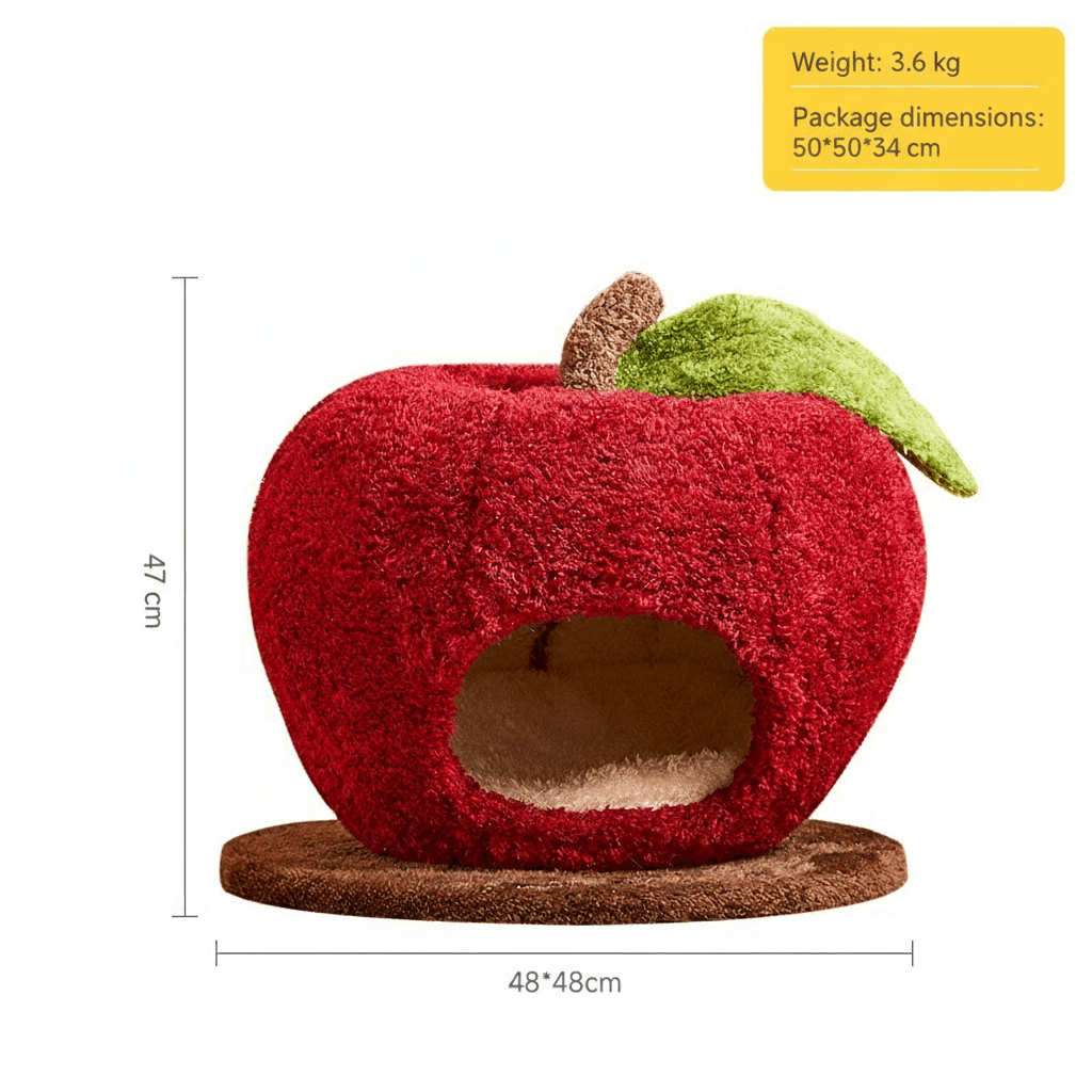Cat Bed - Merry Christmas Apple Cat Bed - Pawlor