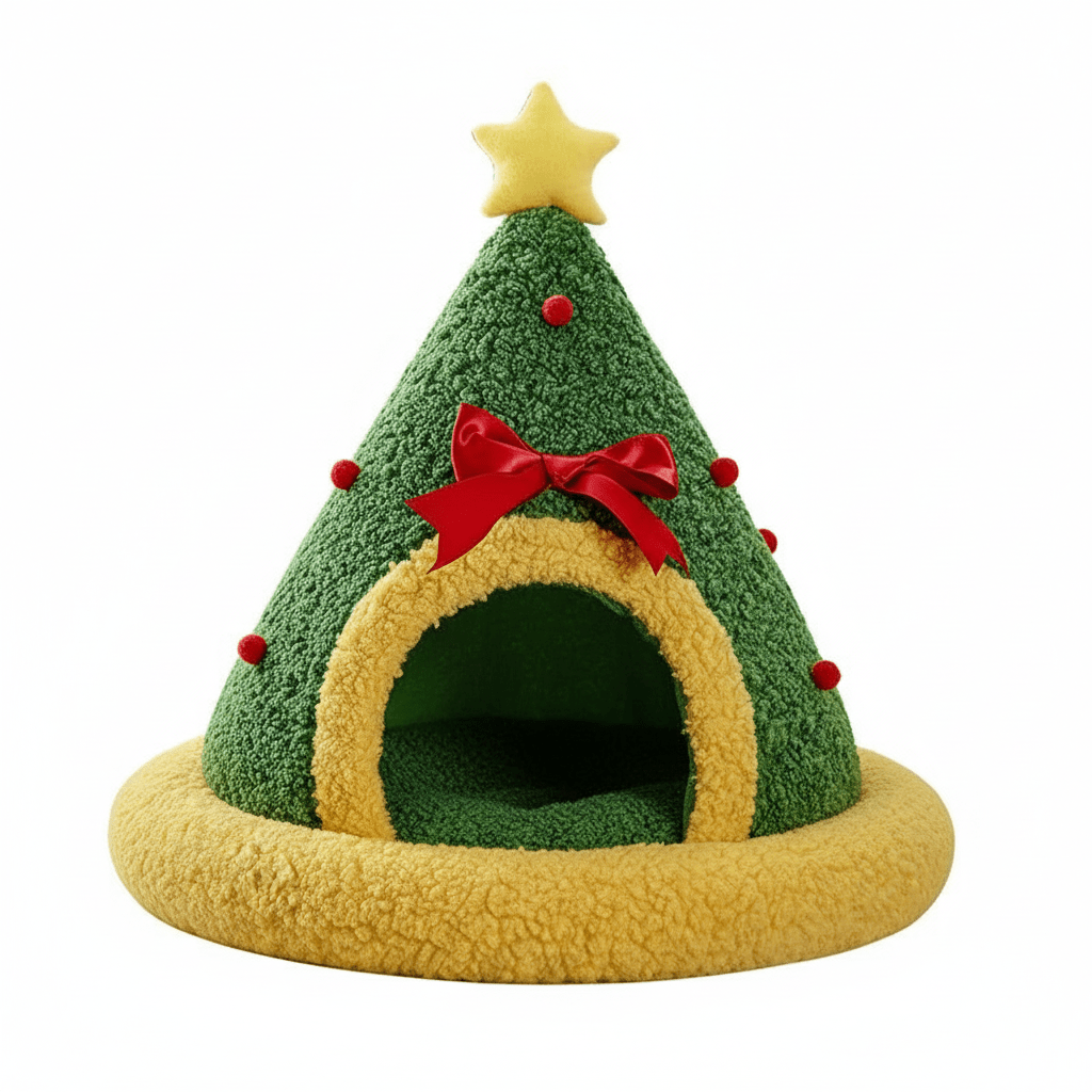 Cat Bed - Merry Christmas Triangle Bed - Pawlor