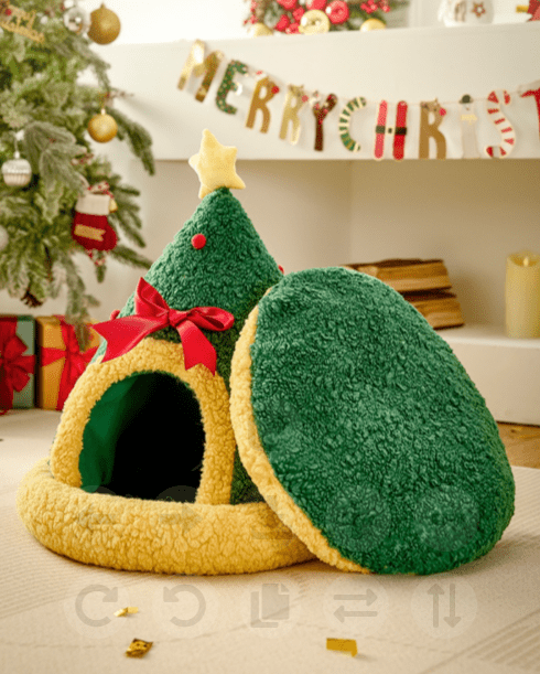 Cat Bed - Merry Christmas Triangle Bed - Pawlor