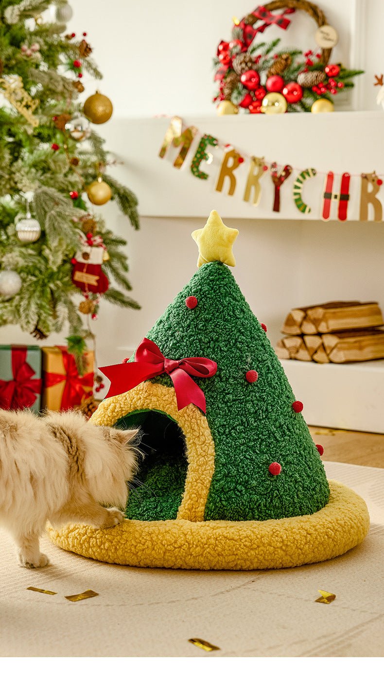 Cat Bed - Merry Christmas Triangle Bed - Pawlor