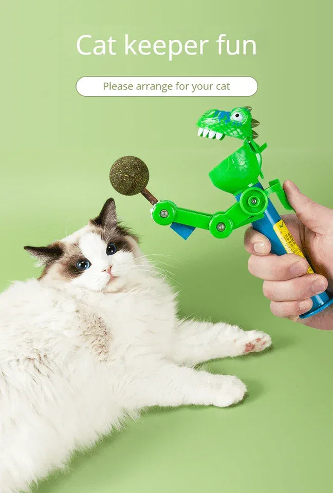 Cat toy - Dinosaur Lollipop Cat Teaser Stick - Pawlor