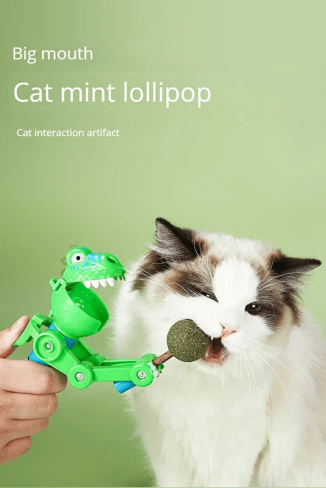 Cat toy - Dinosaur Lollipop Cat Teaser Stick - Pawlor