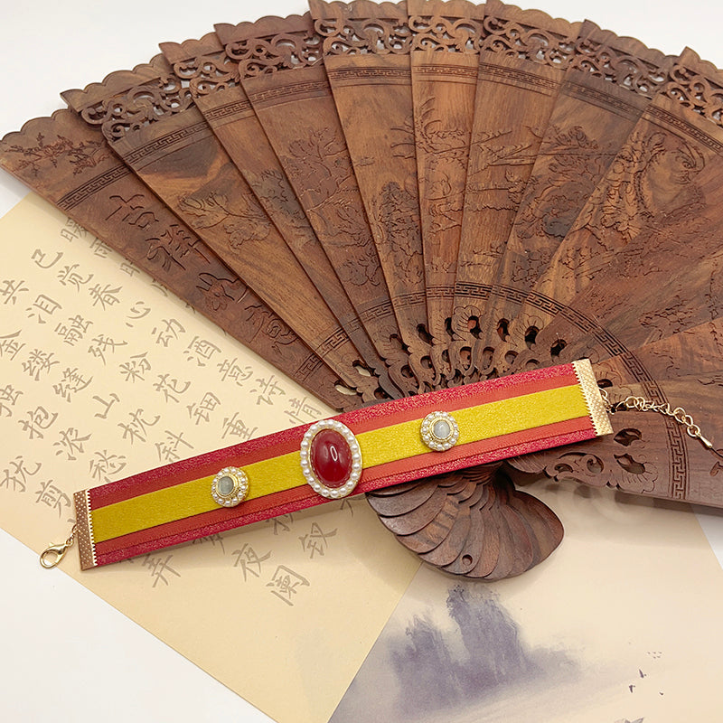 Pet Decorative Collar- Chinese Red